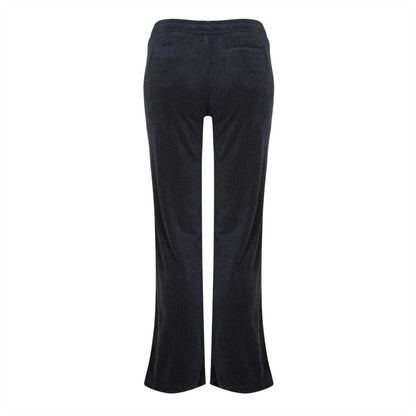 Black - Back - Puma Womens-Ladies Velour Jogging Bottoms