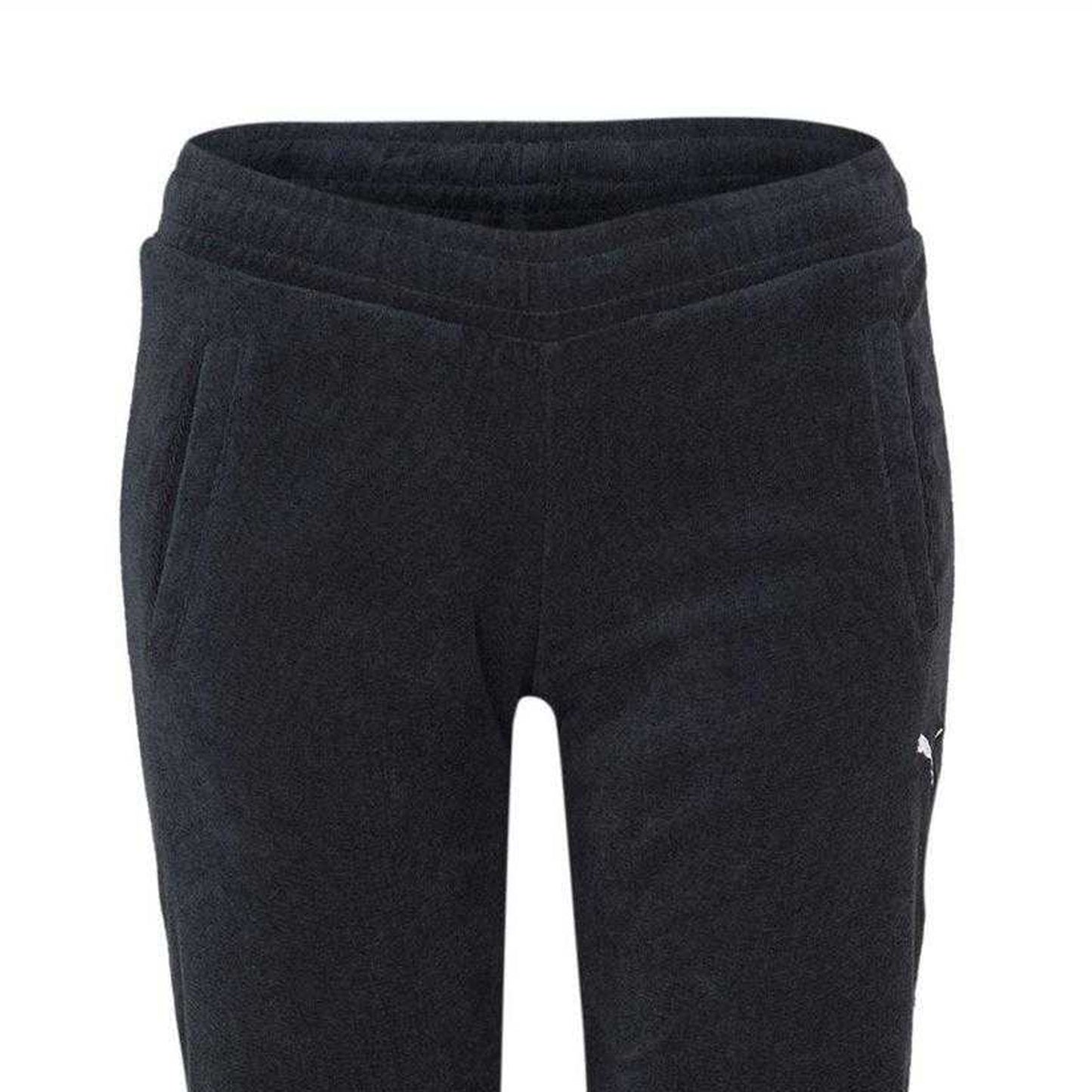 Black - Side - Puma Womens-Ladies Velour Jogging Bottoms