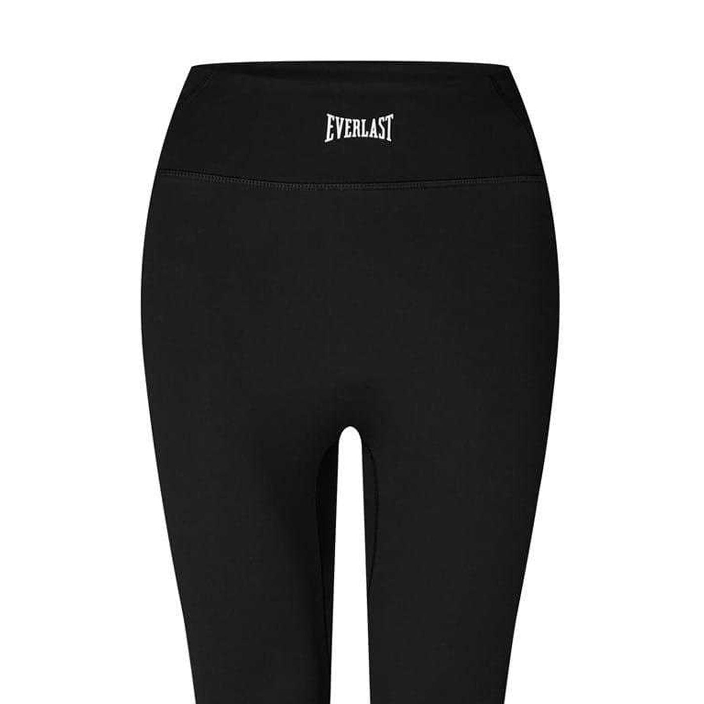 Black - Side - Everlast Womens-Ladies Contour New Mesh Panel Tight Leggings