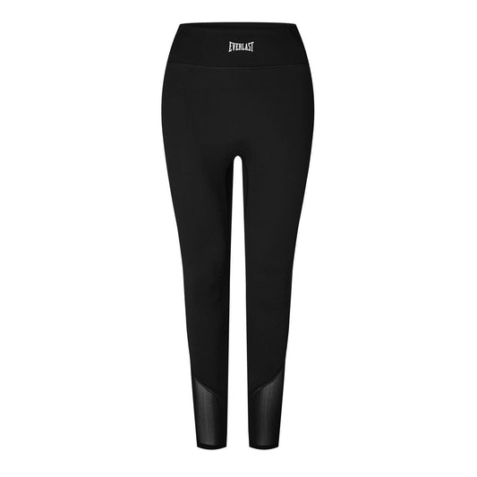 Black - Front - Everlast Womens-Ladies Contour New Mesh Panel Tight Leggings