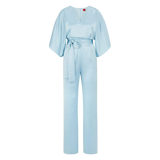 Light Blue - Front - Hugo Boss Womens-Ladies Kalaisa-1 Jumpsuit