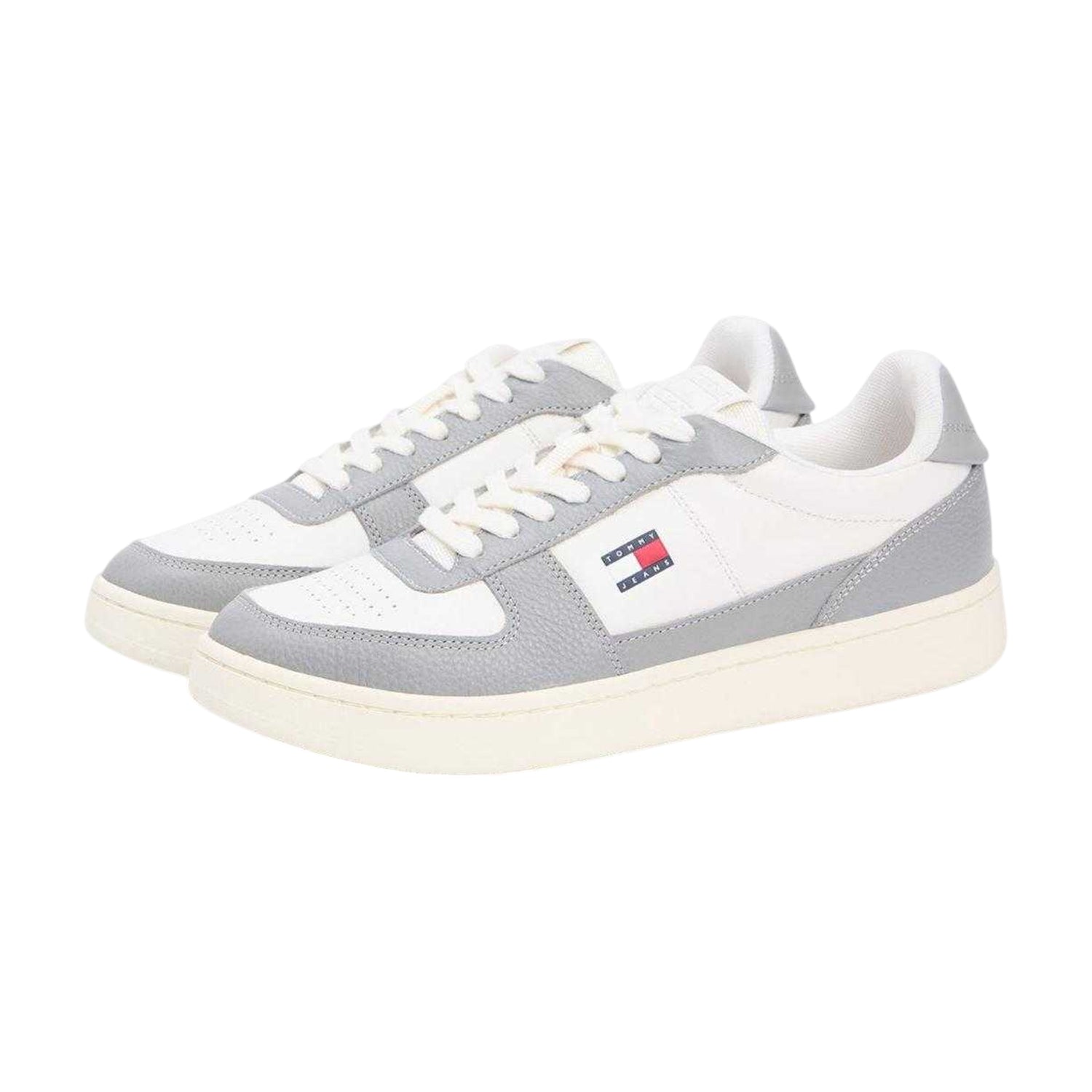 Granite-Ivory - Lifestyle - Tommy Jeans Mens Archive 98 Leather Low Cut Trainers