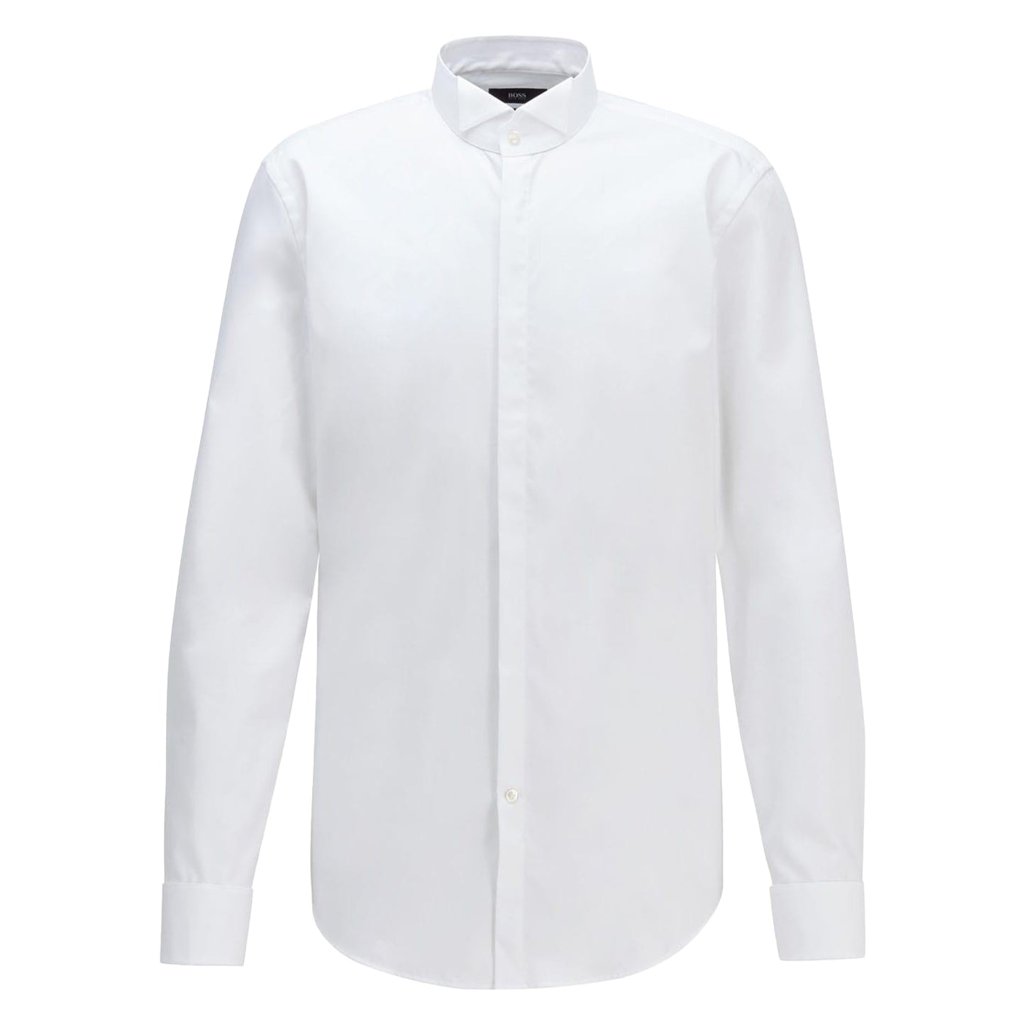 White - Front - Boss Mens Jillik Shirt