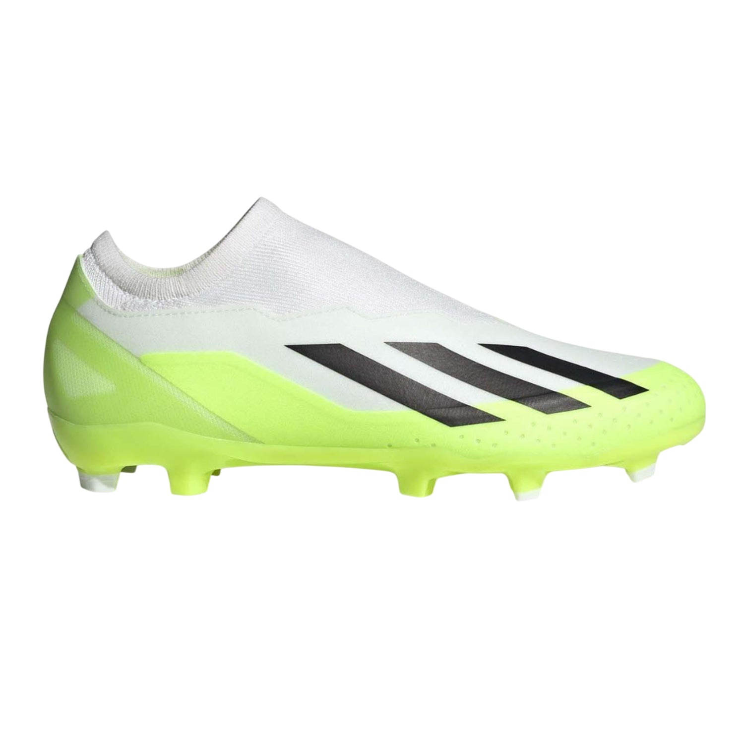 White-Black - Side - Adidas Mens X Crazyfast.3 Firm Ground Football Boots