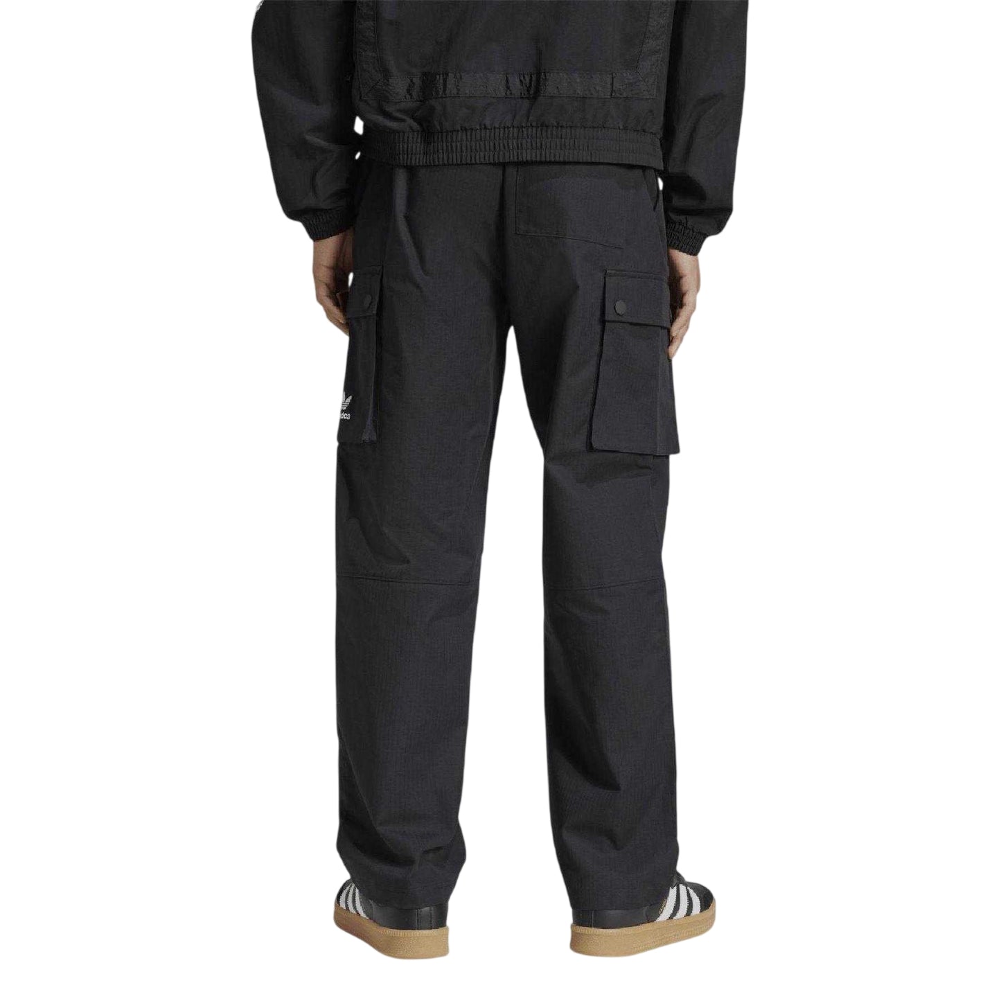 Black - Back - Adidas Mens Script Cargo Trousers