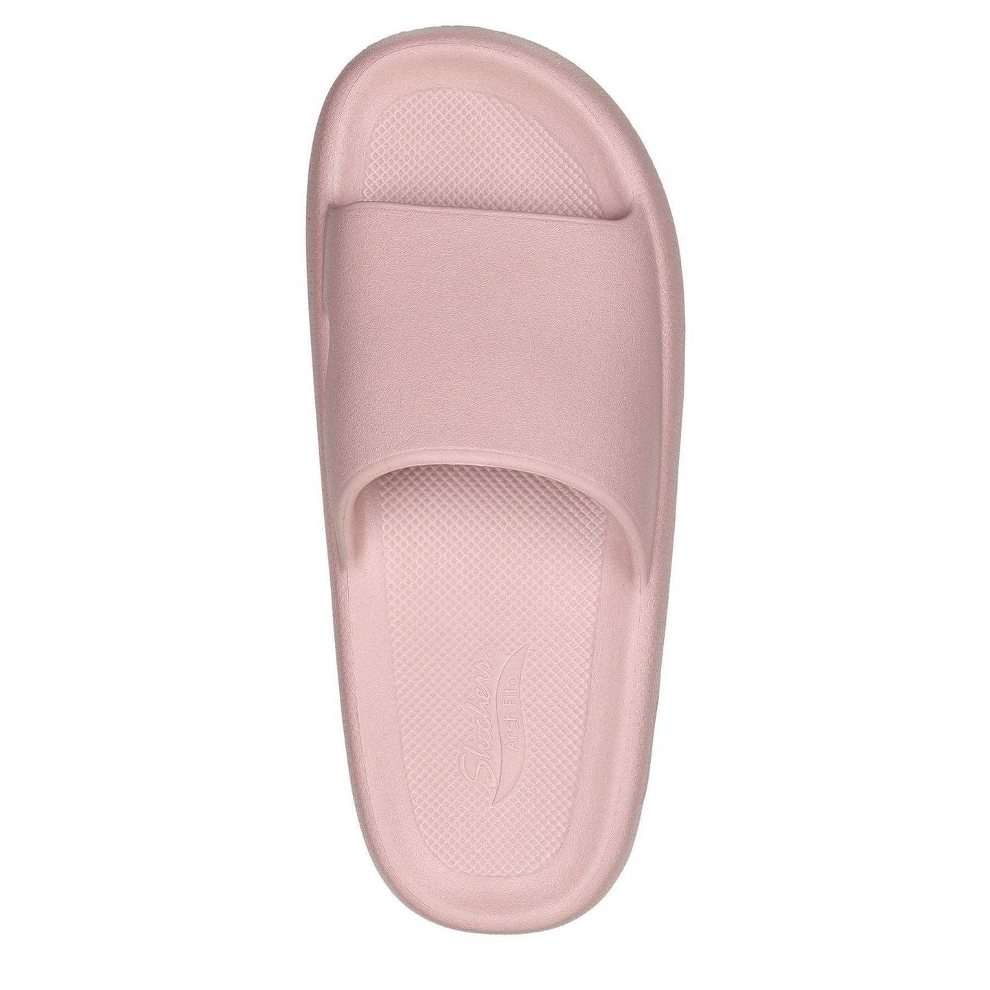 Pink - Lifestyle - Skechers Womens-Ladies Single Strap Arch Fit Flat Sliders