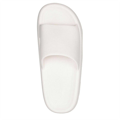 White - Lifestyle - Skechers Womens-Ladies Single Strap Arch Fit Flat Sliders