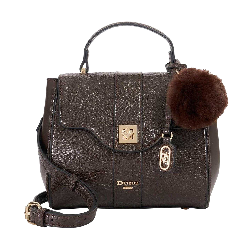 Dark Brown - Front - Dune London Dassios Handbag