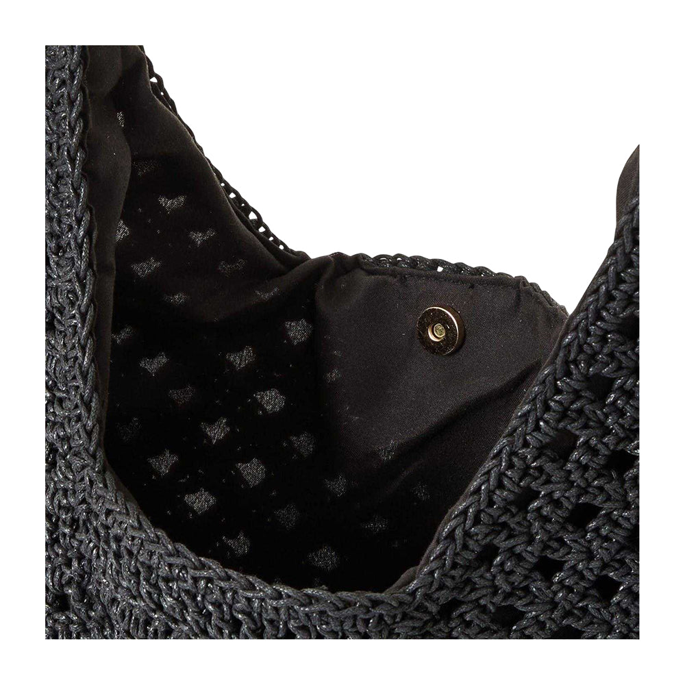 Black - Back - Biba Fringe Shoulder Bag