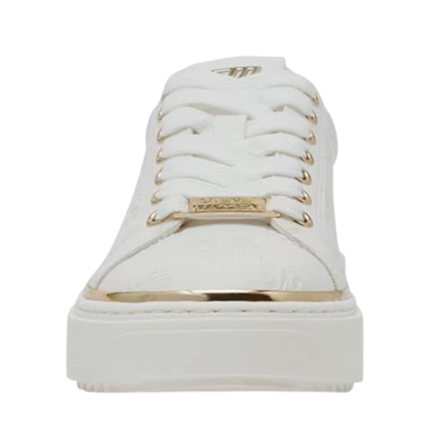 White-Gold - Side - Steve Madden Womens-Ladies On Stage 2.0 Trainers