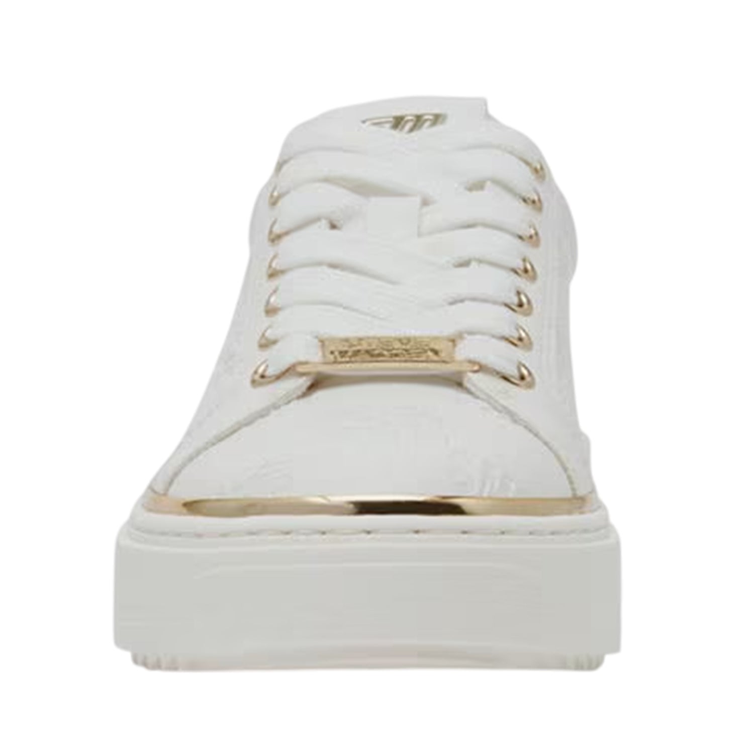 White-Gold - Side - Steve Madden Womens-Ladies On Stage 2.0 Trainers