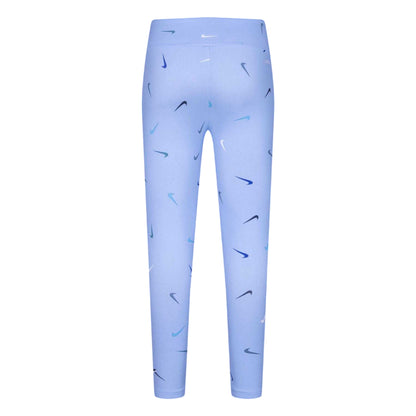 Bliss Blue - Back - Nike Childrens-Kids Merino Elasticated Waist Fitted Leggings