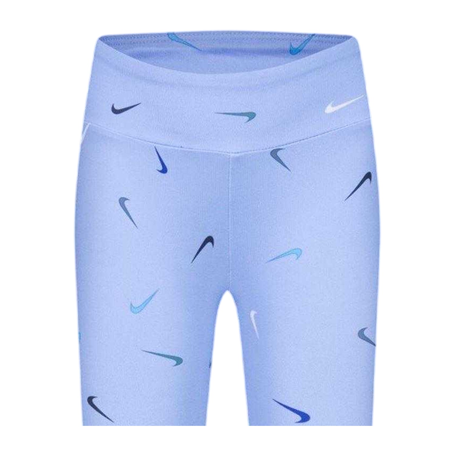 Bliss Blue - Side - Nike Childrens-Kids Merino Elasticated Waist Fitted Leggings