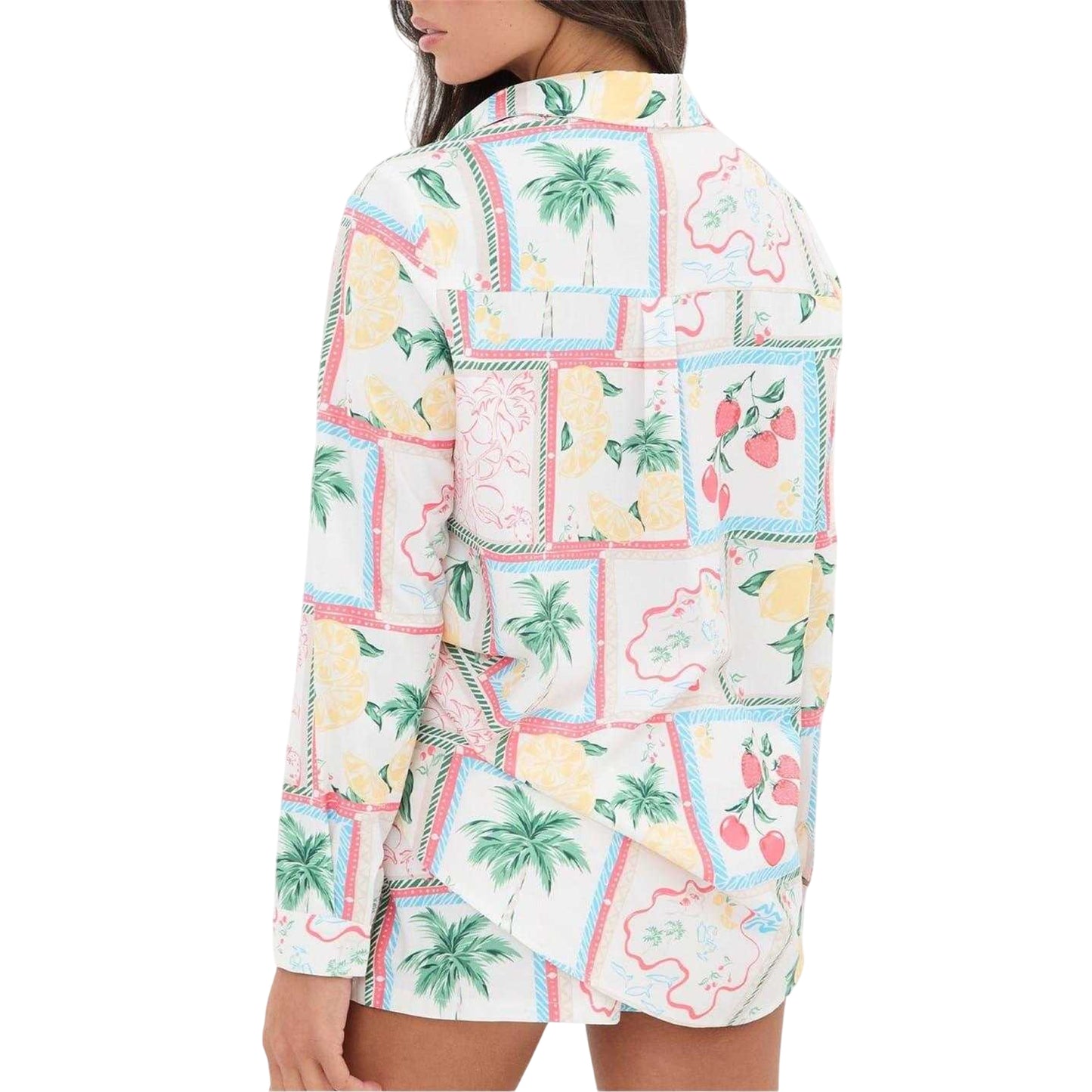 Cream - Back - I Saw It First Womens-Ladies Crepe Long-Sleeved Shirt