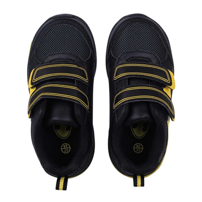 Black-Yellow - Lifestyle - Batman Boys Light Up Hook and Loop Trainers