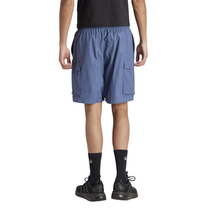 Blue - Back - Adidas Mens City Escape Cargo Shorts