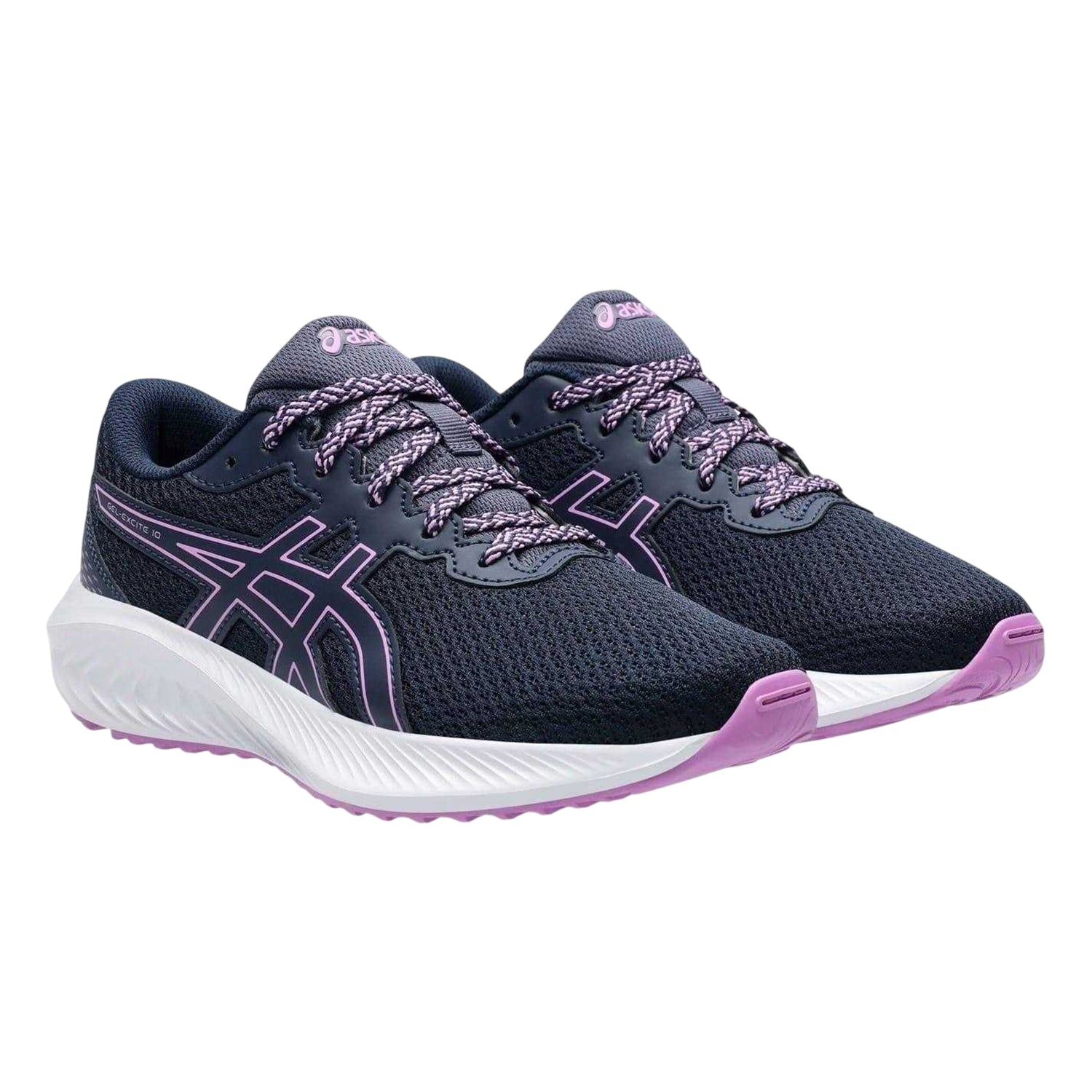 Blue-Purple - Side - Asics Childrens-Kids Gel Excite 10 Shoes