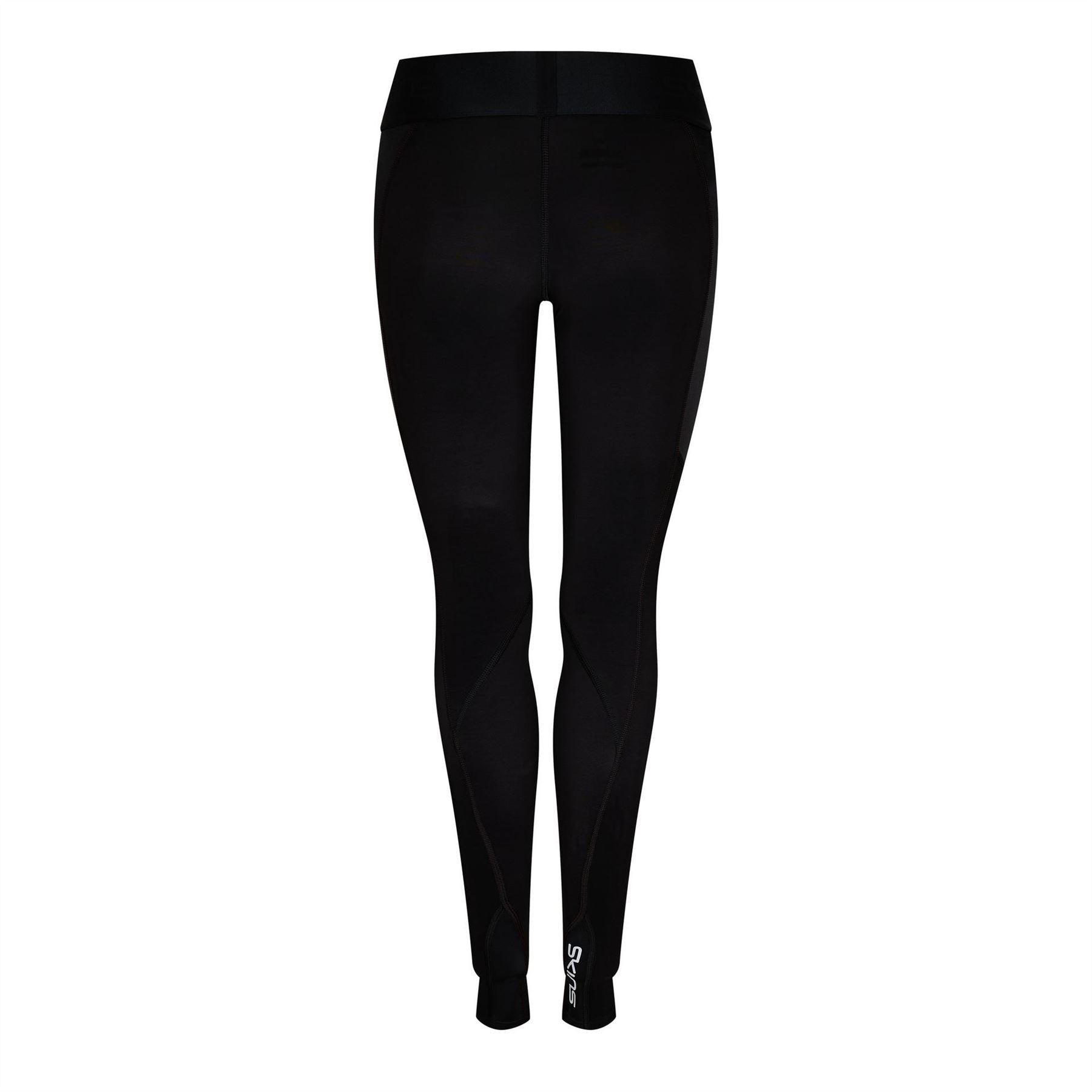 Black - Back - Skins Womens-Ladies Series-3 Thermal Leggings