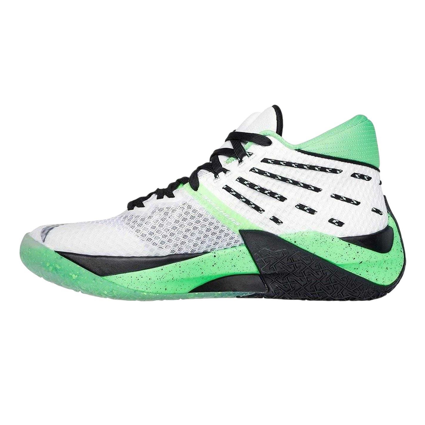 Green-White - Back - Skechers Mens Mesh Basketball Shoes