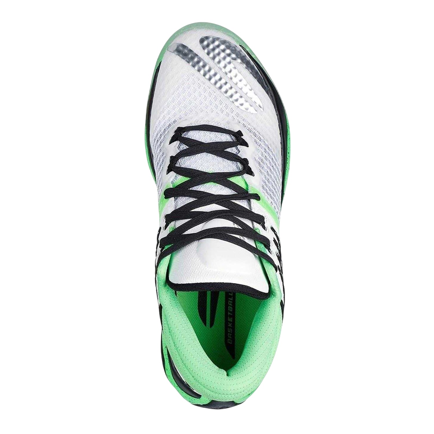 Green-White - Side - Skechers Mens Mesh Basketball Shoes