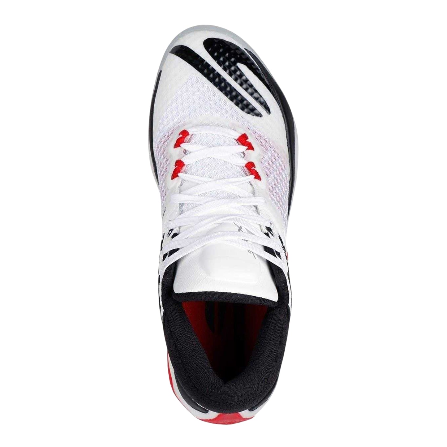 White-Black - Side - Skechers Mens Mesh Basketball Shoes