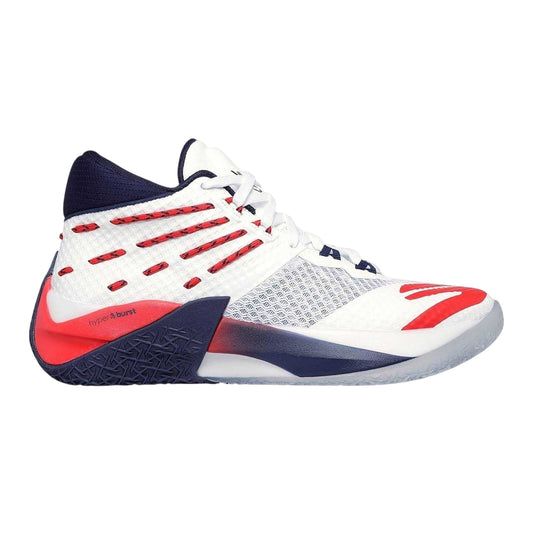 White-Red - Front - Skechers Mens Mesh Basketball Shoes