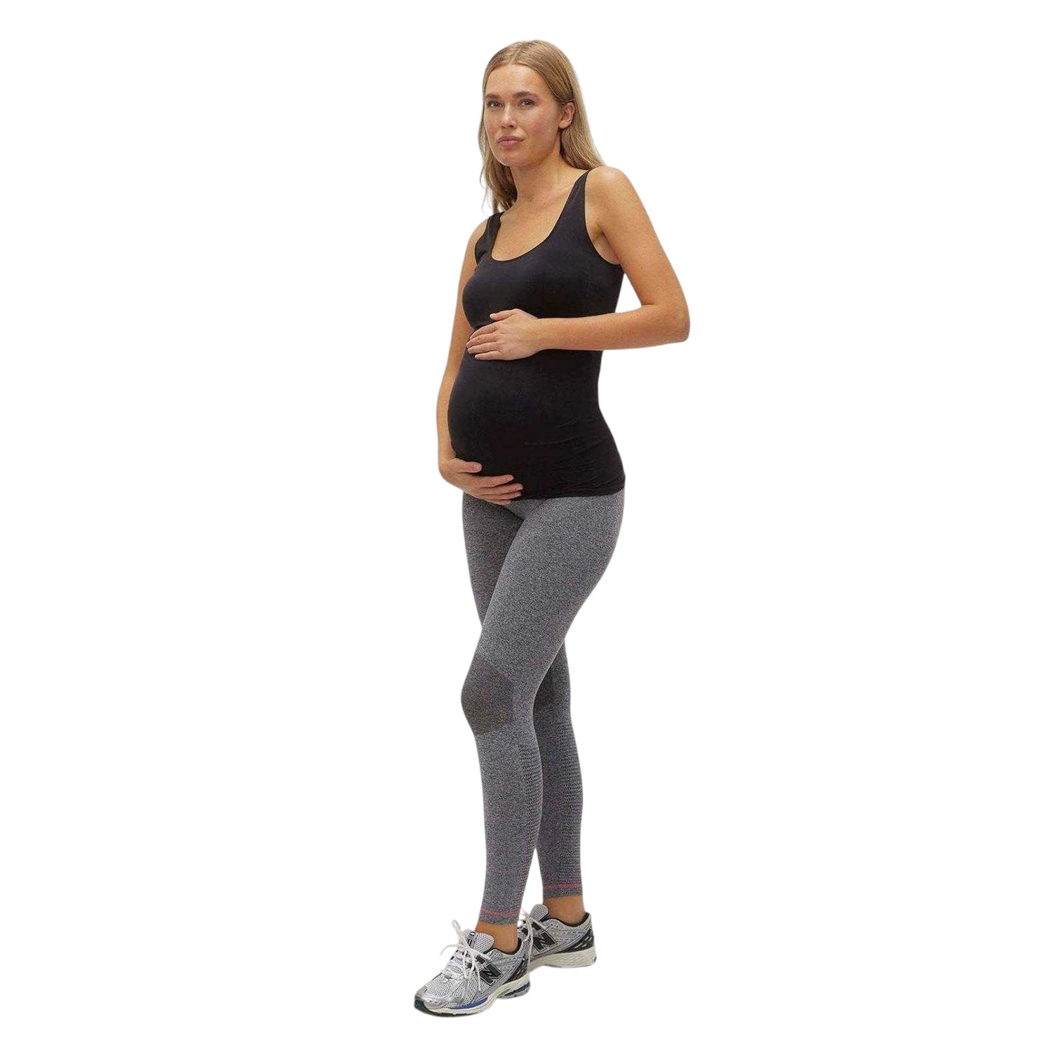 Medium Grey Melange - Lifestyle - Mamalicious Womens-Ladies Active Leggings