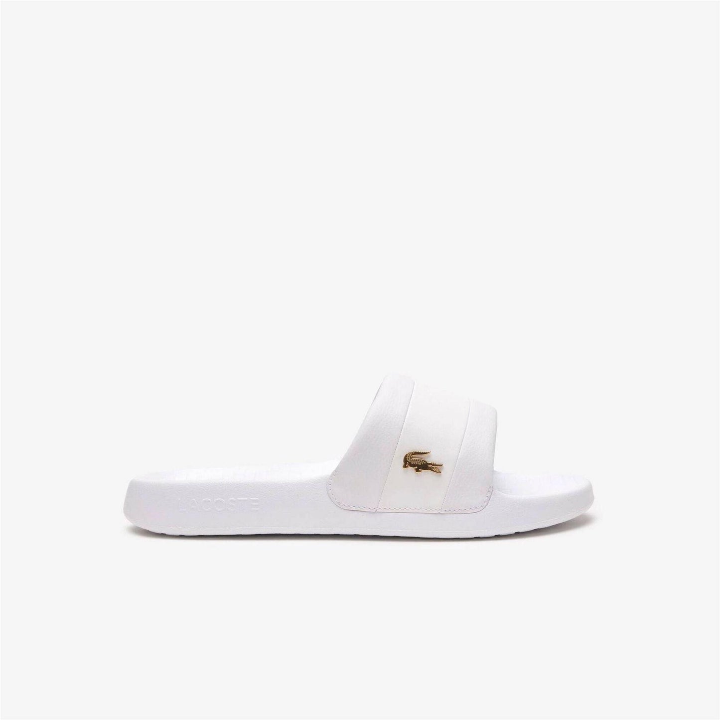 White - Front - Lacoste Mens Pool Slides