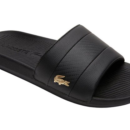 Black - Side - Lacoste Mens Pool Slides