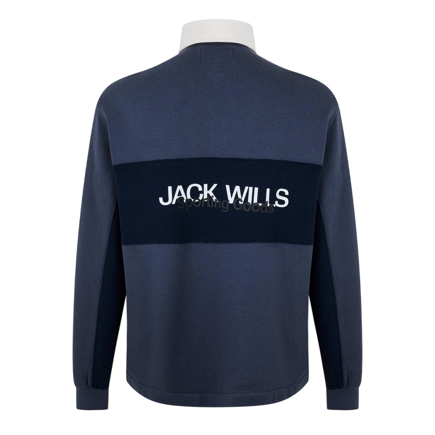 Night Sky - Back - Jack Wills Mens Logo Relaxed Fit Rugby Shirt