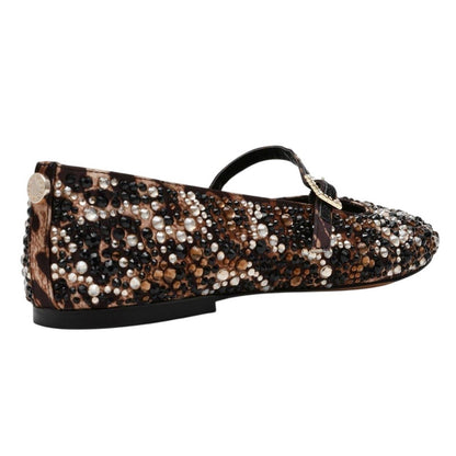 Leopard - Back - Steve Madden Womens-Ladies Brissa Leopard Print Ballet Flats