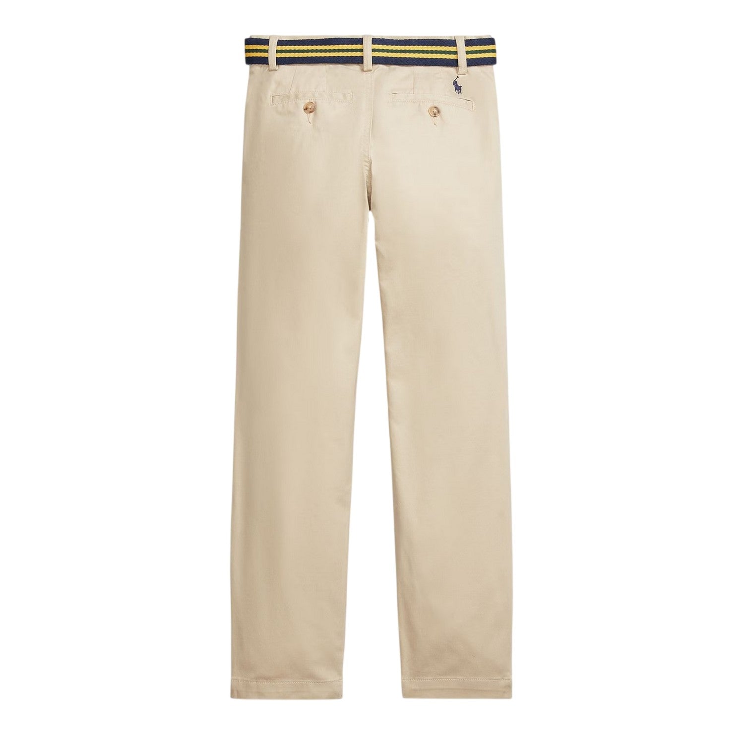 Pale Khaki - Back - Ralph Lauren Boys Plain Straight Chinos