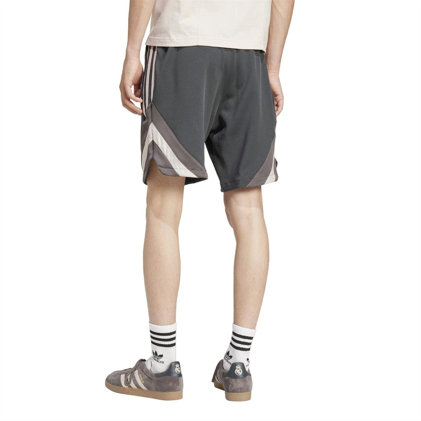 Dark Grey - Back - Adidas Mens Real Madrid CF Shorts