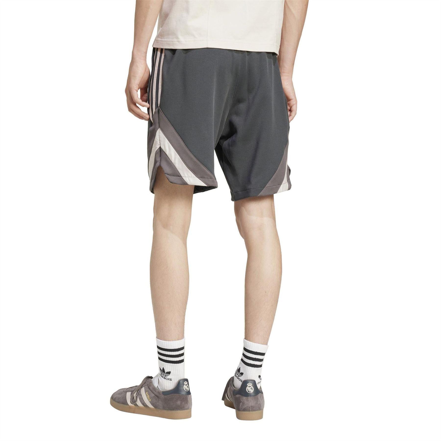 Dark Grey - Back - Adidas Mens Real Madrid CF Shorts
