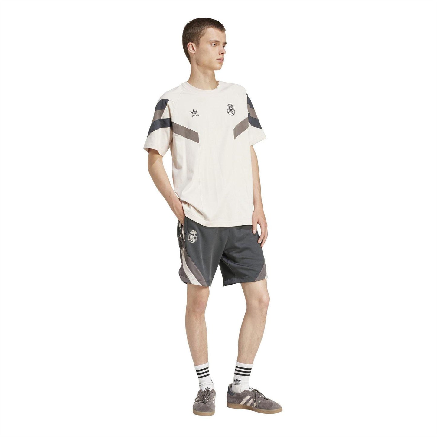 Dark Grey - Pack Shot - Adidas Mens Real Madrid CF Shorts