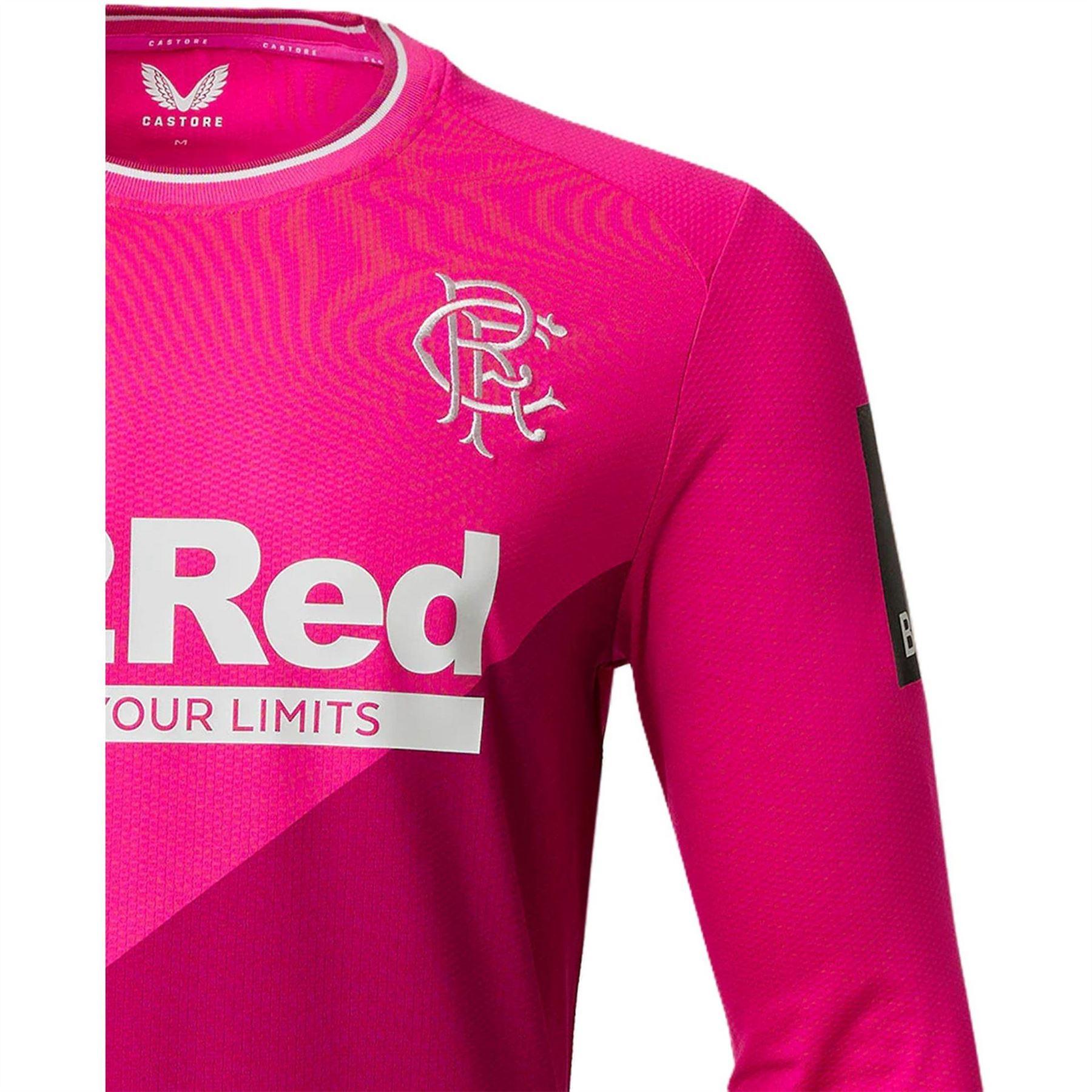 Pink - Lifestyle - Castore Mens Rangers FC Replica Goalkeeper Jersey