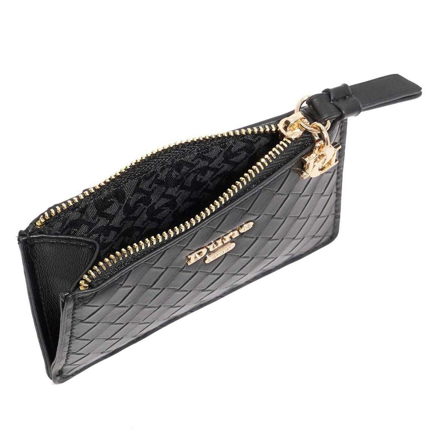 Black - Side - Dune London Keave Leather Purse