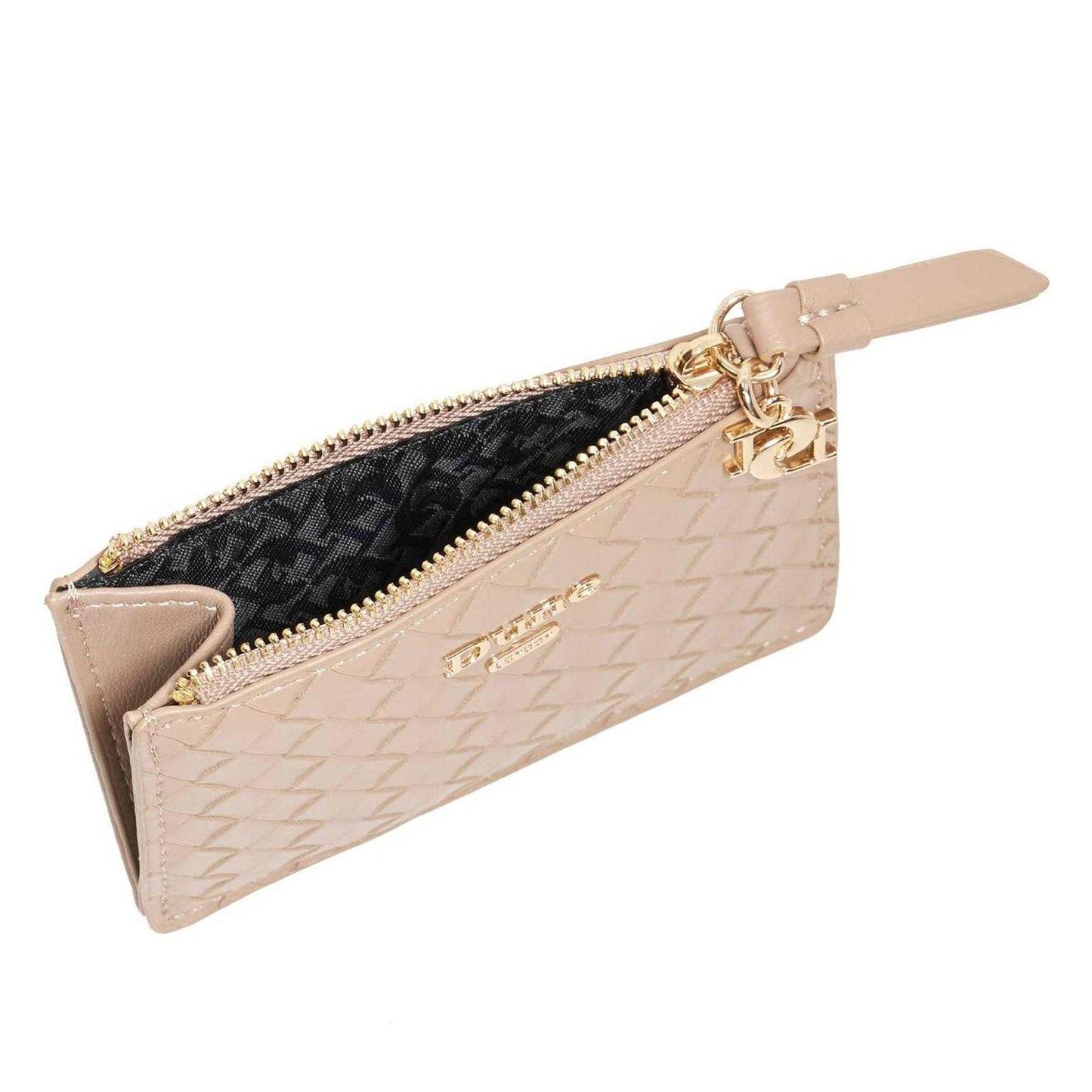 Taupe - Side - Dune London Keave Leather Purse