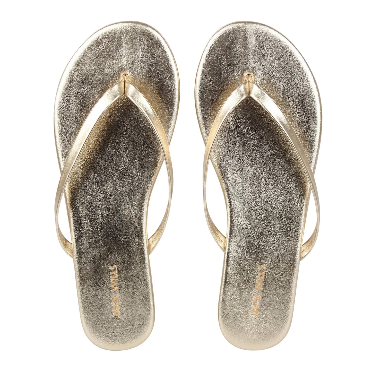 Gold - Lifestyle - Jack Wills Womens-Ladies Synthetic Flat Flip Flops