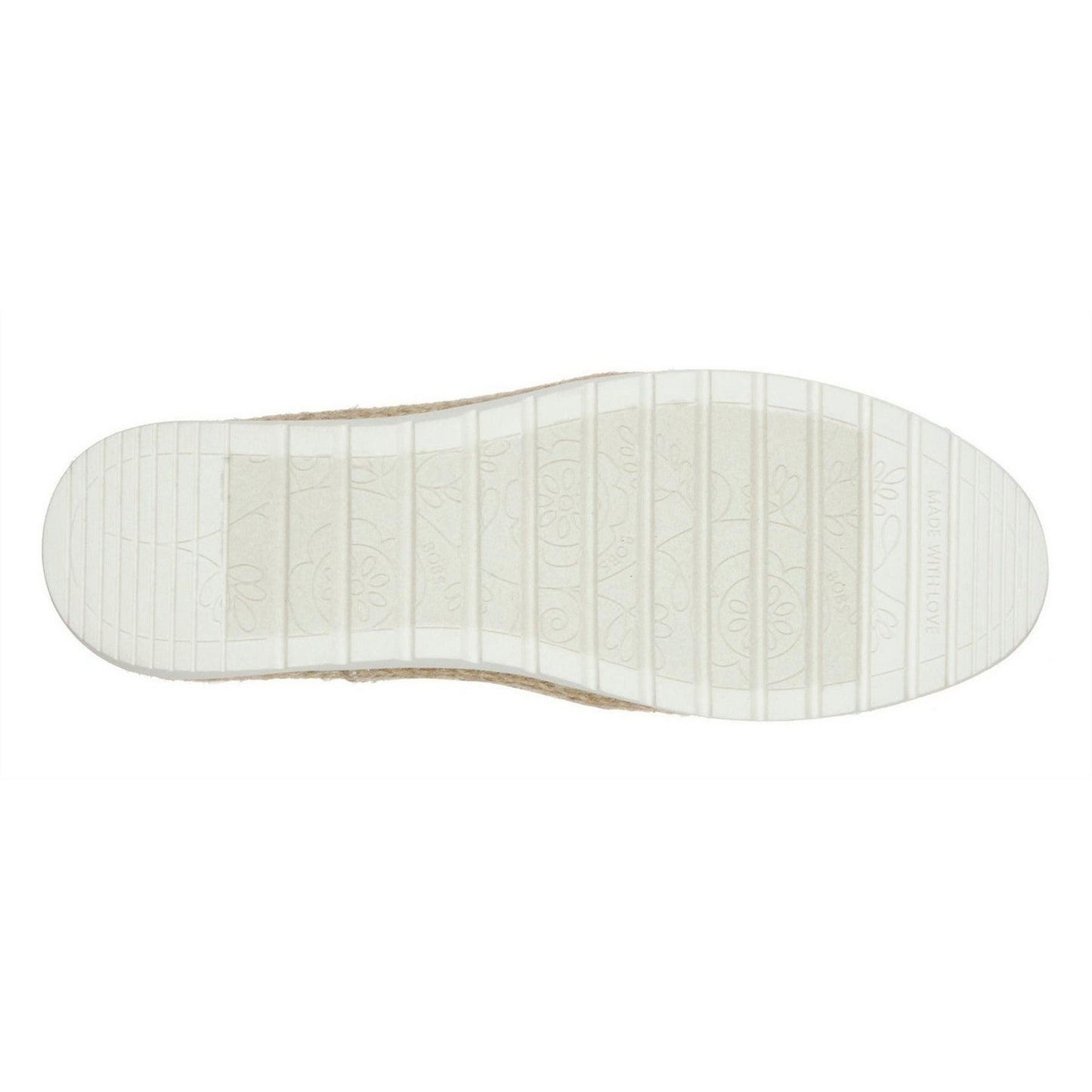 Off White - Pack Shot - Skechers Womens-Ladies Bobs Crochet Flex Sole Espadrilles