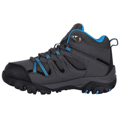 Charcoal-Blue - Side - Gelert Childrens-Kids Horizon Waterproof Mid Cut Walking Boots