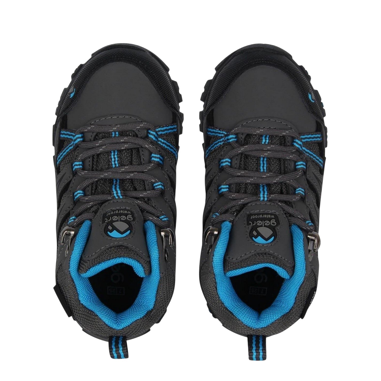 Charcoal-Blue - Lifestyle - Gelert Childrens-Kids Horizon Waterproof Mid Cut Walking Boots