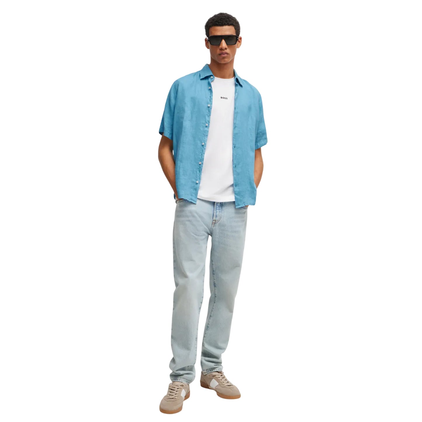 Blue - Lifestyle - Boss Mens Rash Shirt