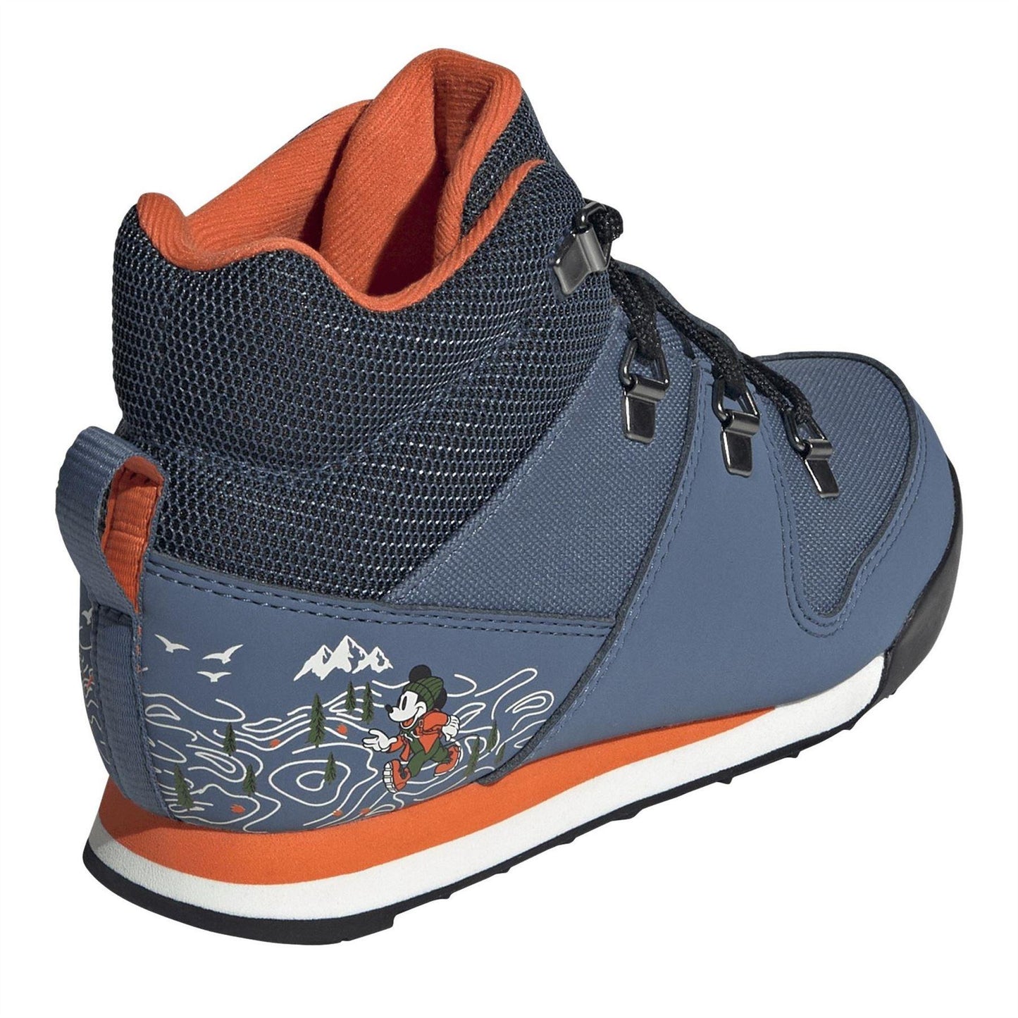 Black-Grey - Back - Adidas Childrens-Kids Mickey Mouse Walking Shoes