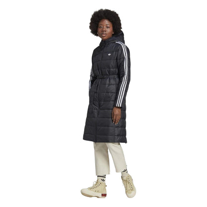 Black - Lifestyle - Adidas Womens-Ladies Originals Long-Sleeved Hooded Jacket