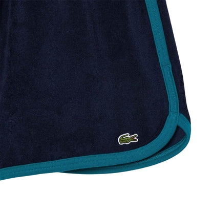 Blue - Lifestyle - Lacoste Womens-Ladies Terrycloth Contrast Shorts