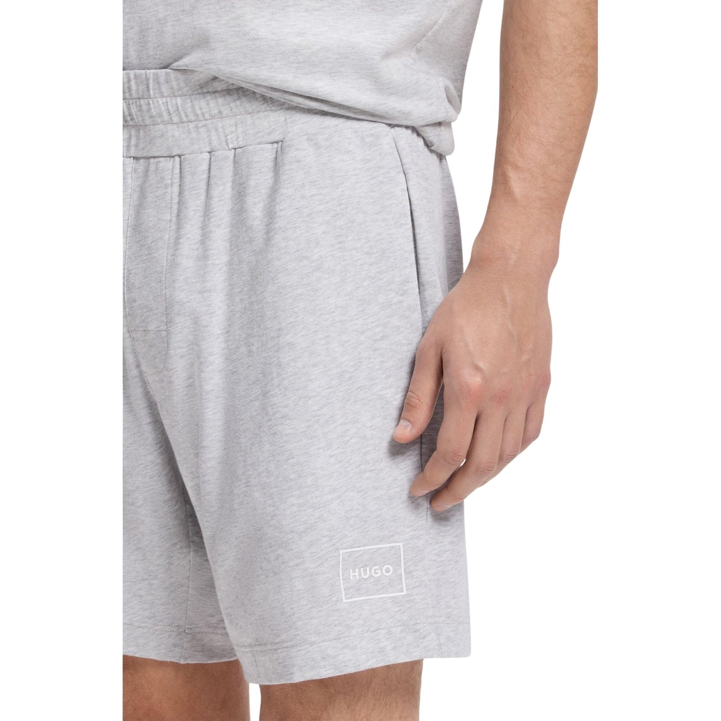 Light Grey - Side - Hugo Mens Laze Shorts