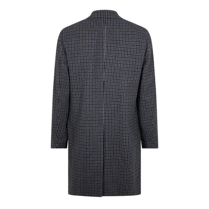 Grey - Back - Lacoste Mens Lapel Collar Trench Coat