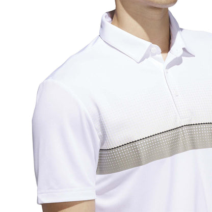 White - Side - Adidas Mens Performance Golf Polo Shirt