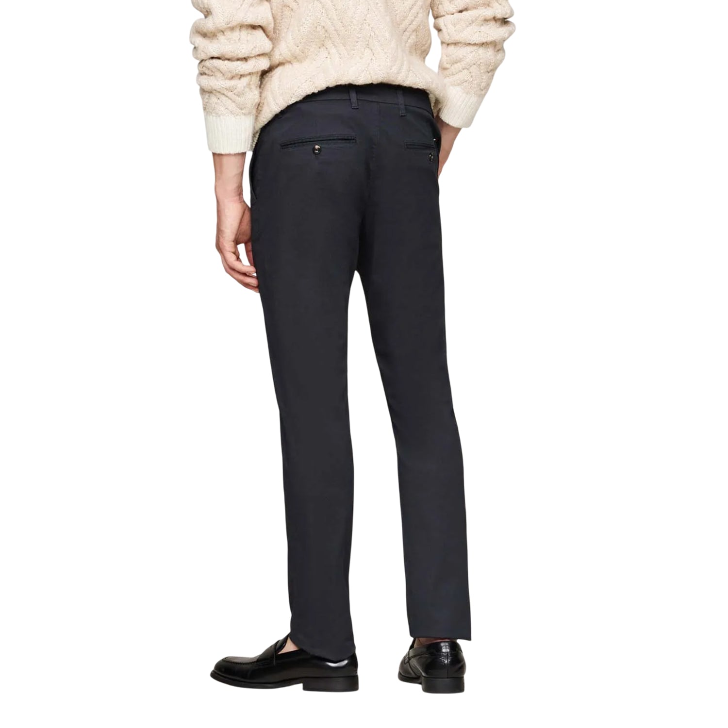 Blue - Back - Tommy Hilfiger Mens Bleecker Stretch Printed Slim Chinos